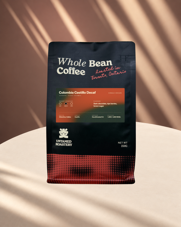 Colombia Castillo Decaf whole bean coffee bag