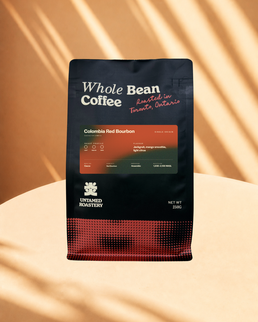 Colombia Red Bourbon whole bean coffee bag