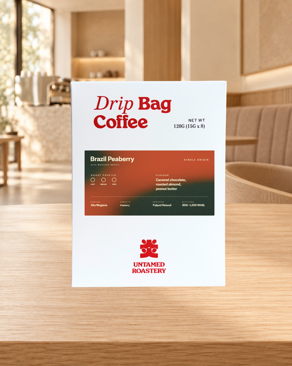 Brazil Peaberry drip bag box