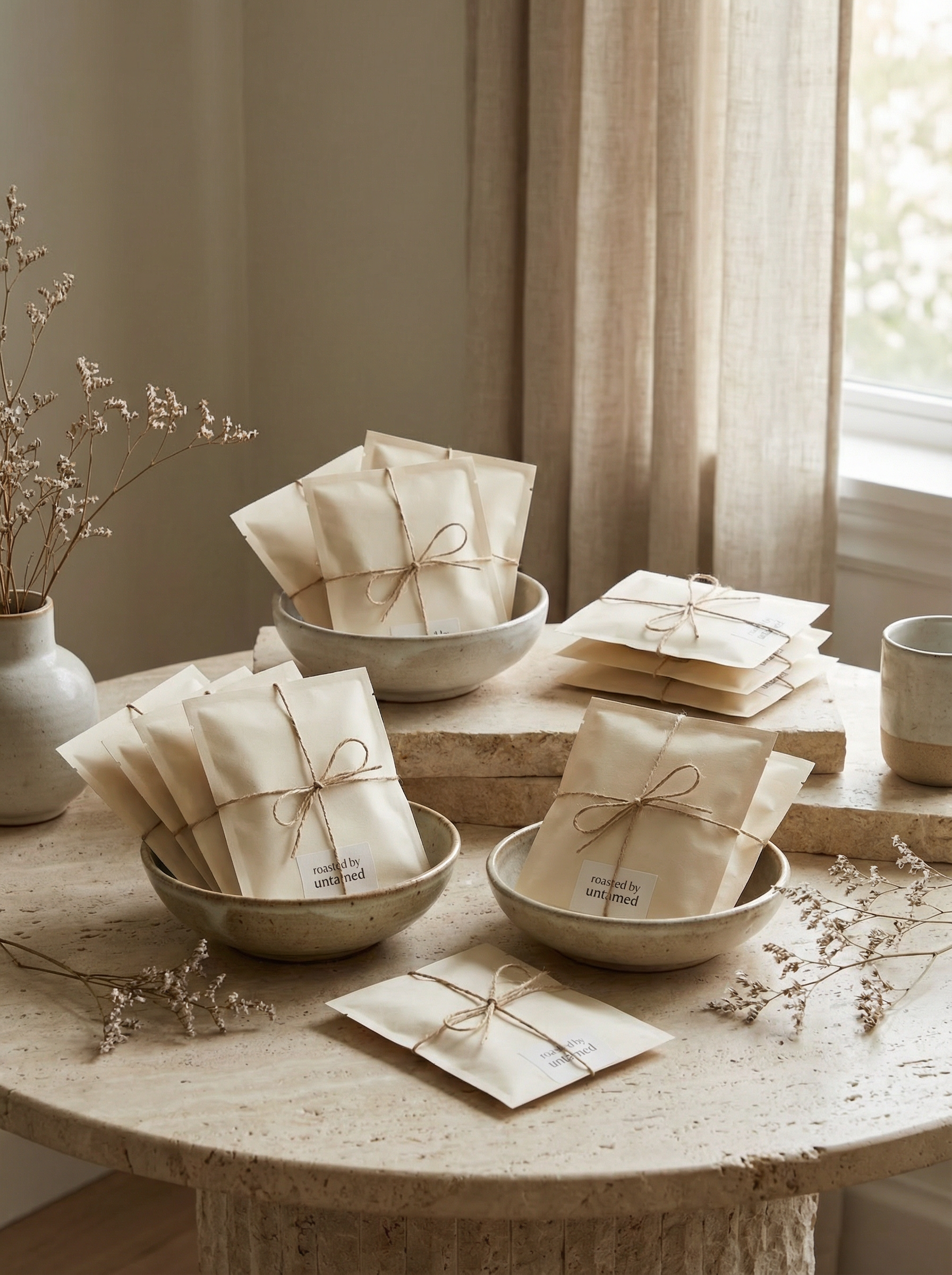 Wedding coffee favours styled
